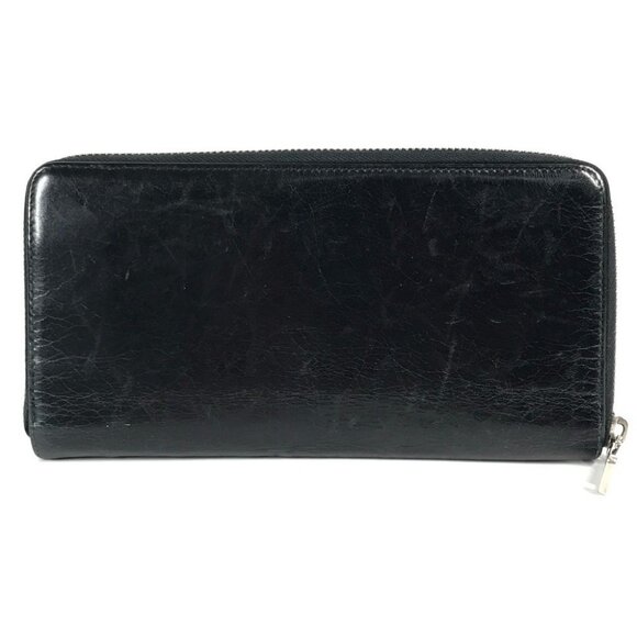 PRADA 2M1264 Skull skull Long wallet Zip Around Long Wallet Leather Black - Picture 2 of 12